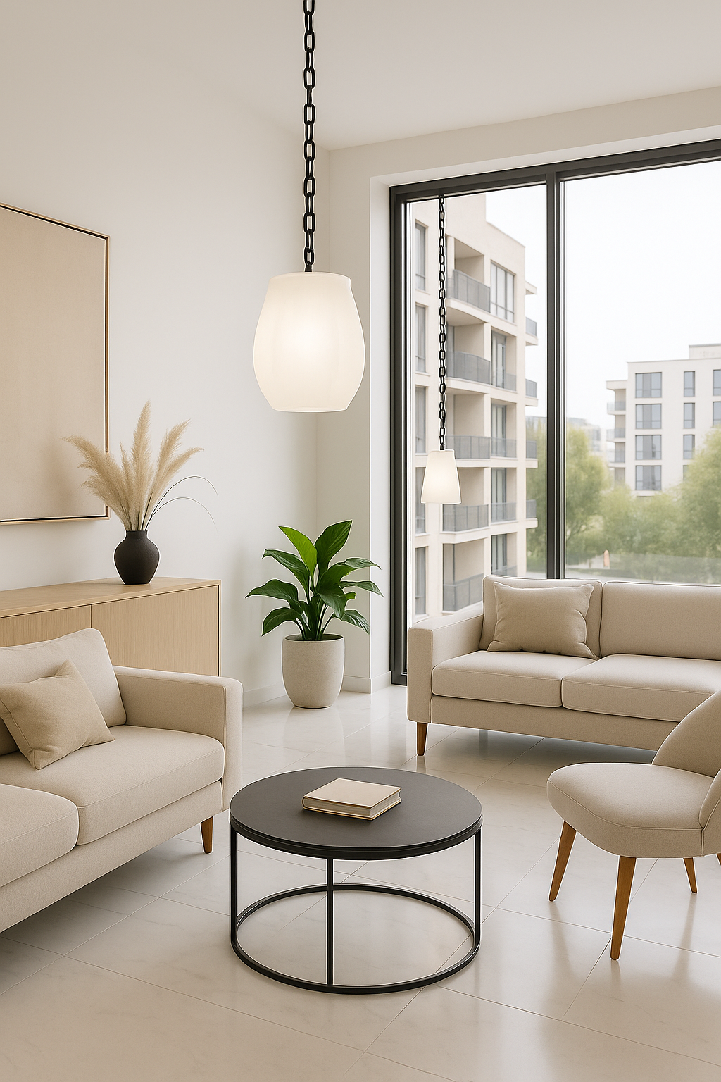 Tieden Manufaktur Designlampe in einem modernen Wohnzimmer